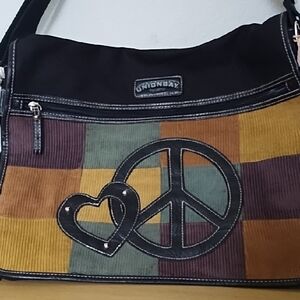 Unionbay Multicolor Patchwork Messenger/Laptop Bag